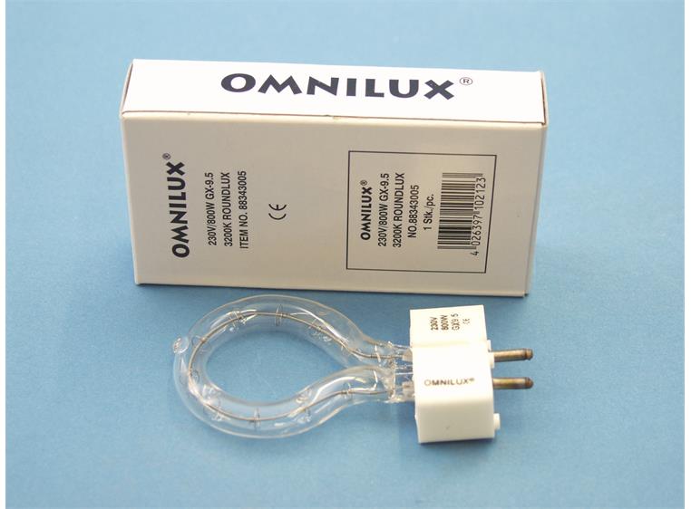 Omnilux 230V/800W GX-9.5 3200K roundlux